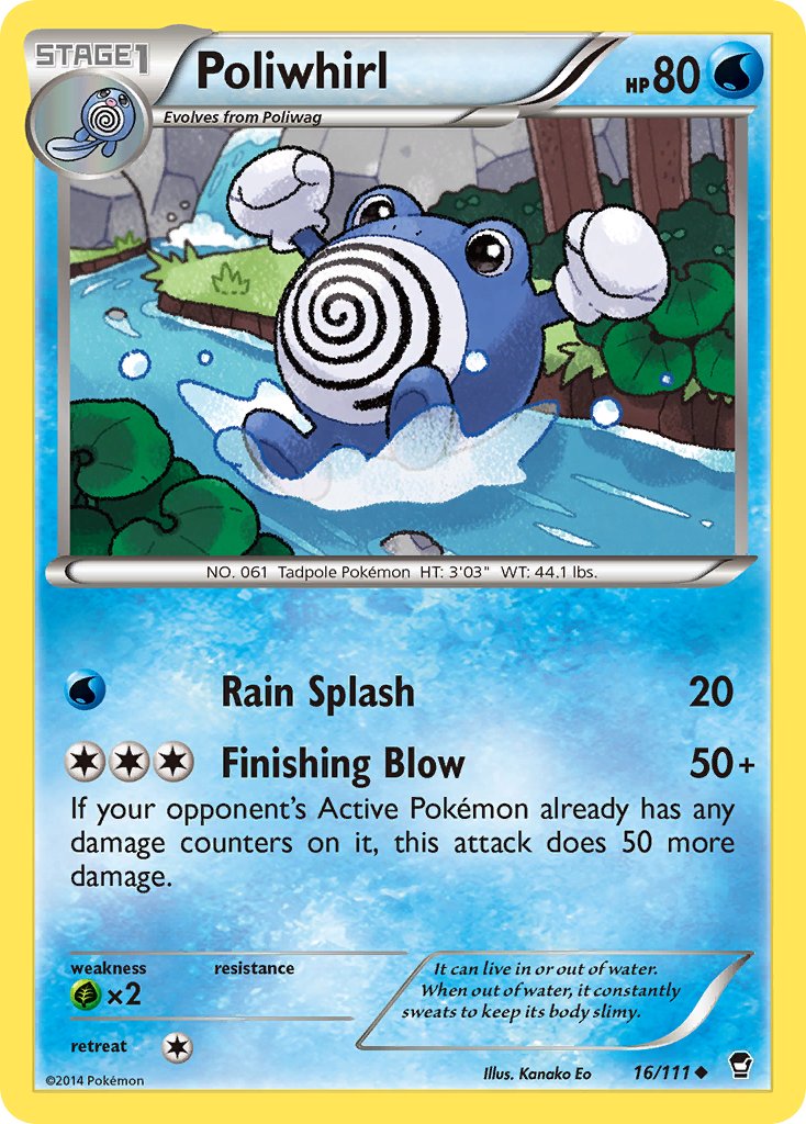 Poliwhirl - 016/111 (FFI) Uncommon - Near Mint