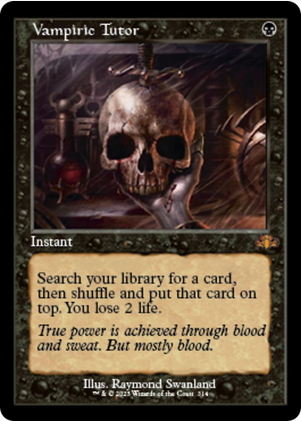 Vampiric Tutor [#314 Old Frame Bonus Sheet] (DMR-M-FOIL)