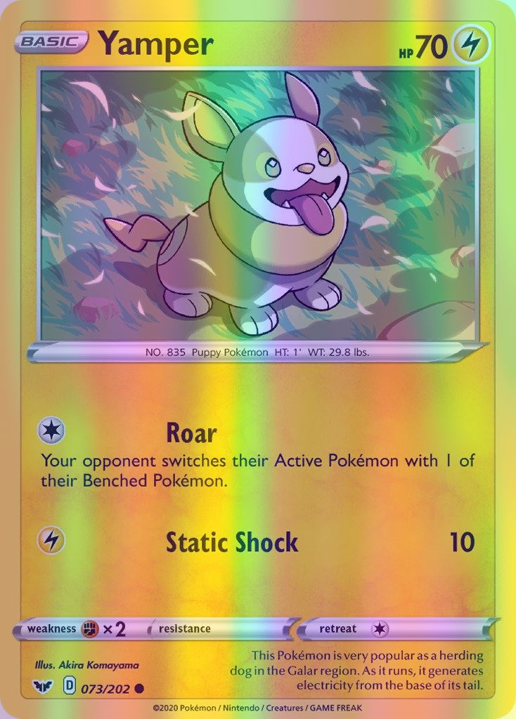 Yamper - 073/202 (SWSH01) Common - Near Mint Reverse Holofoil