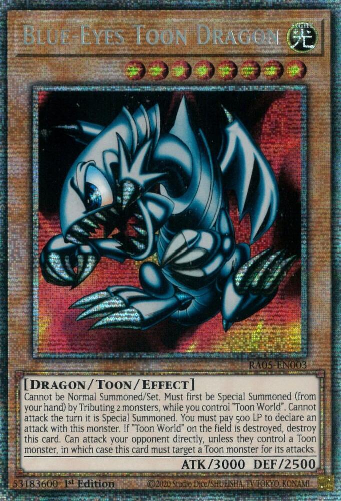 Blue-Eyes Toon Dragon (RA05-EN003) Starlight Rare Near Mint 1st Edition