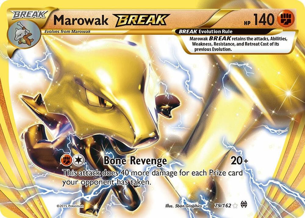 Marowak BREAK 79/162 (BKT) Holo Rare - Heavy Play Holofoil