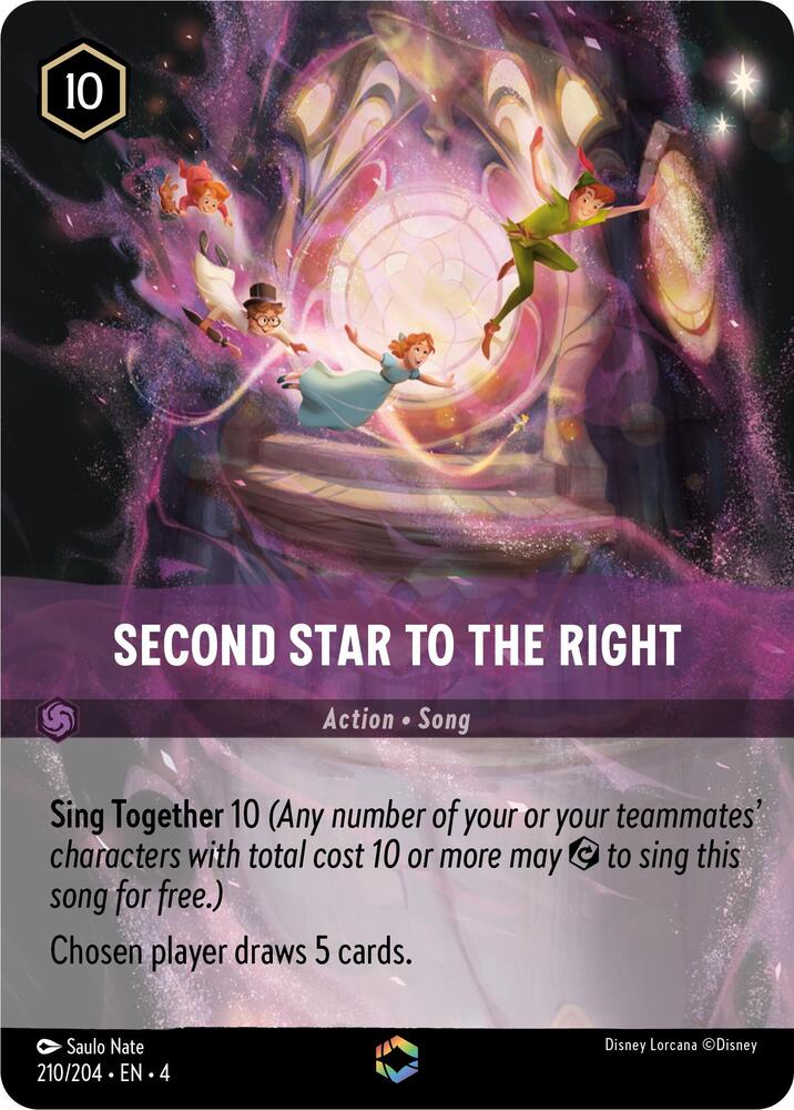 Second Star to the Right (Alternate Art) (Ursula's Return 210/204) Enchanted - Near Mint Holofoil