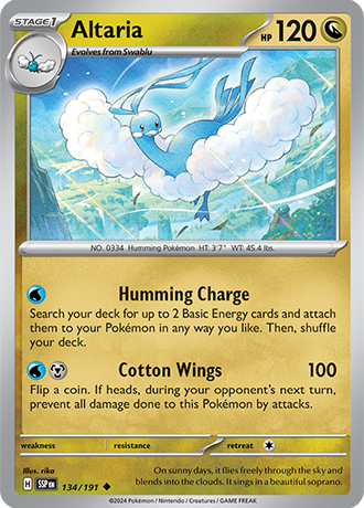 Altaria - 134/191 (SSP) Uncommon - Near Mint