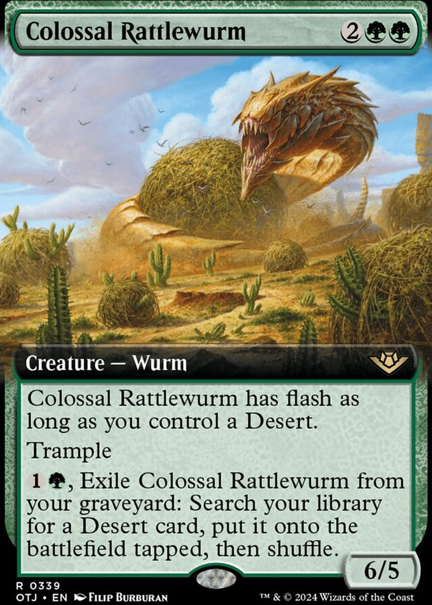 Colossal Rattlewurm [#0339 Extended Art] (OTJ-R-FOIL)