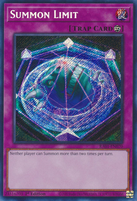 Summon Limit (RA01-EN070) Secret Rare - Near Mint 1st Edition