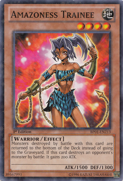 Amazoness Trainee (Starfoil) (BP01-EN213) Starfoil Rare - Near Mint 1st Edition