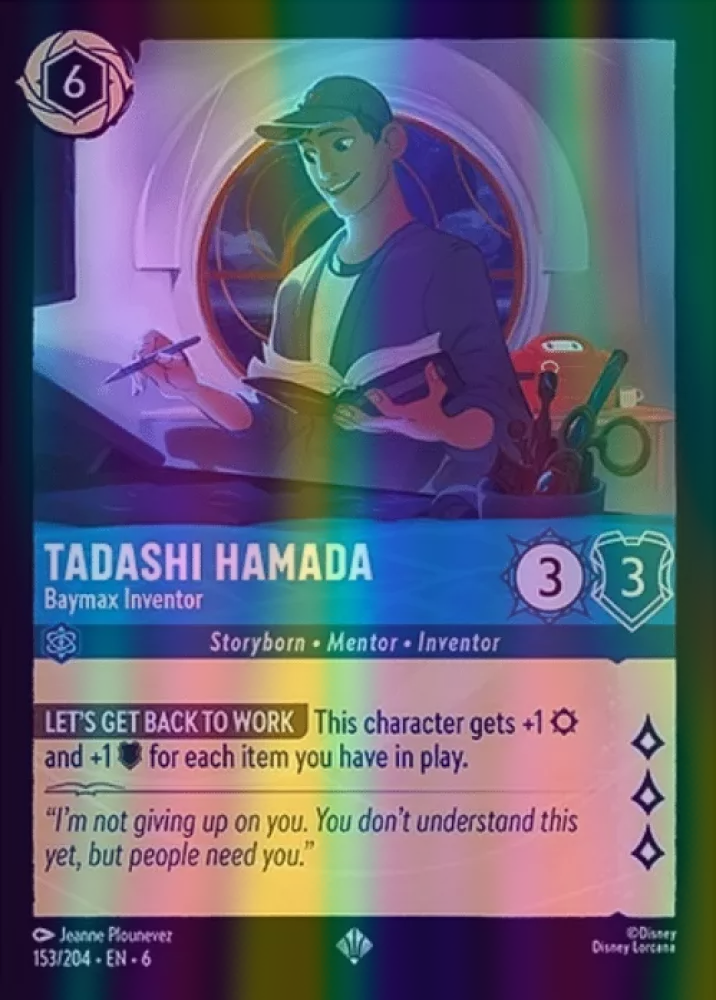 Tadashi Hamada - Baymax Inventor (Azurite Sea 153/204) Super Rare - Near Mint Cold Foil