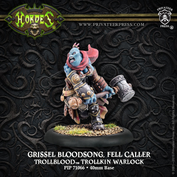 Hordes: Trollbloods - Grissel Bloodsong, Fell Caller, Trollkin Warlock (Metal)