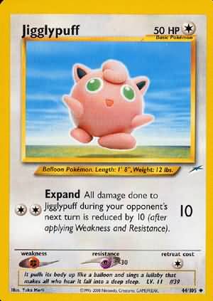 Jigglypuff - 44/105 (N4) Common - Near Mint Unlimited