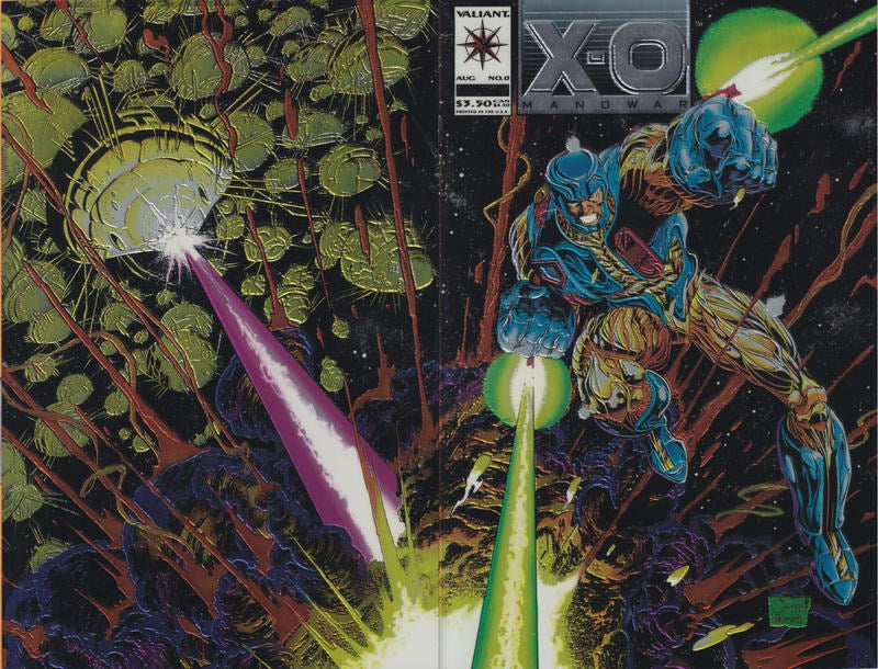 X-O Manowar (1993 Series) #0 (9.4) Origin Aric Chromium cover