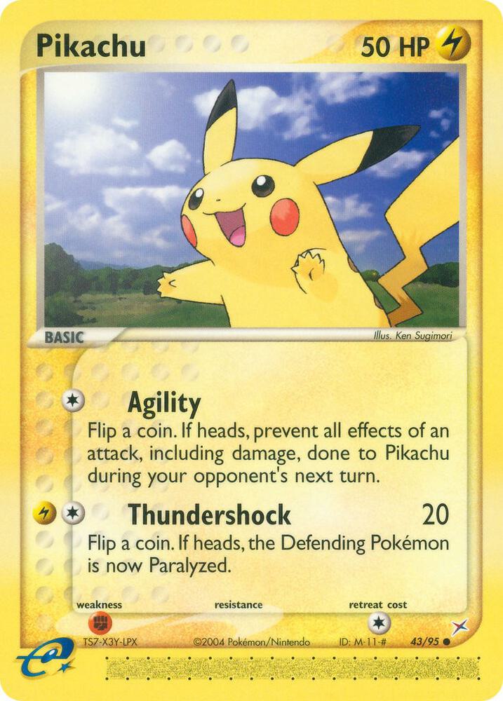 Pikachu - 43/95 (MA) Common - Light Play