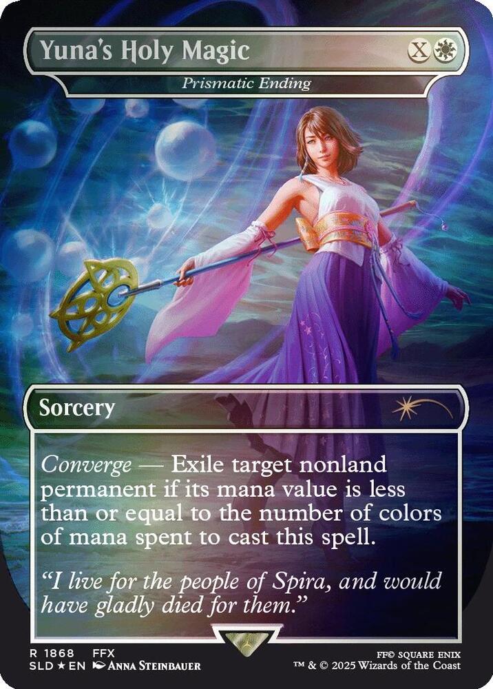 Yuna's Holy Magic [Prismatic Ending] [#1868] (SLD-R-FOIL)