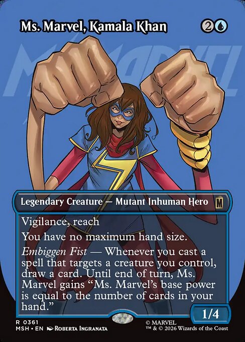 Ms. Marvel, Kamala Khan [ #0361 Borderless Logo ] (MSH-R)