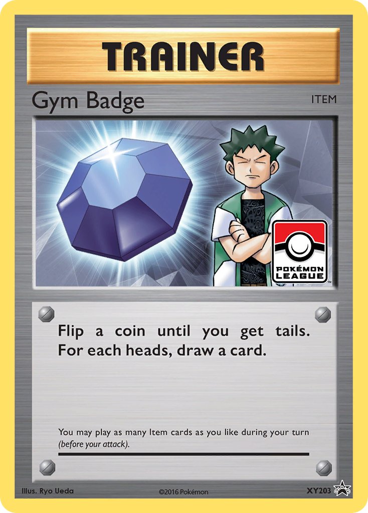 Gym Badge (Brock) - XY203 (XY:PR) Promo - Near Mint Holofoil