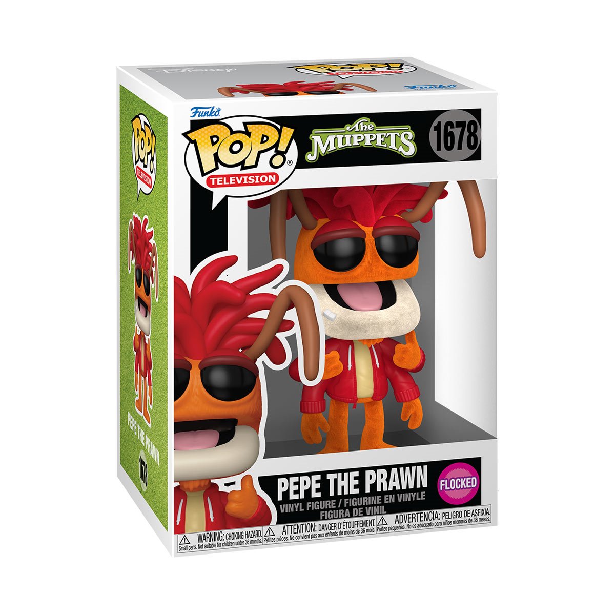 POP Figure: Muppets #1678 - Pepe the Prawn (Flocked)