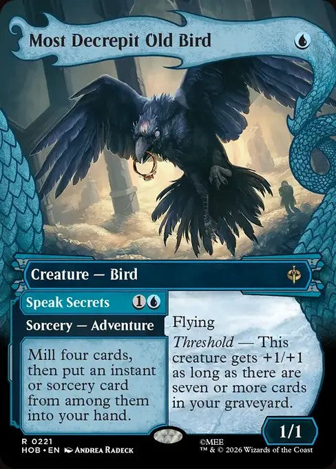 Most Decrepit Old Bird // Speak Secrets [ #0221 Showcase Dragon Hoard Frame ] (HOB-R)