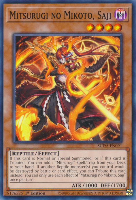 Mitsurugi no Mikoto, Saji (SUDA-EN091) Common - Near Mint 1st Edition