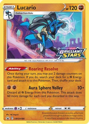 Lucario - SWSH186 (SWSH:PR) Promo - Near Mint Holofoil