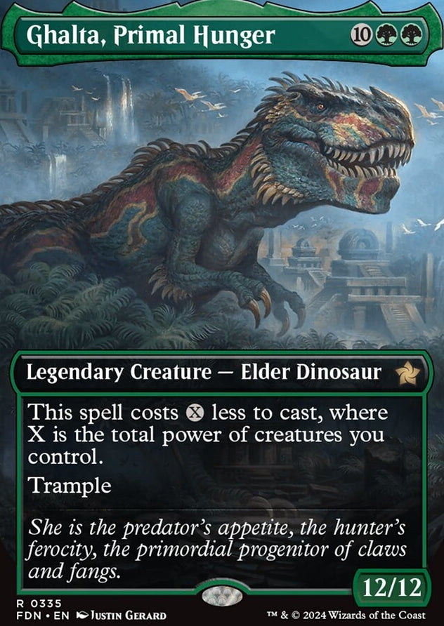 Ghalta, Primal Hunger [#0335 Borderless] (FDN-R-FOIL)