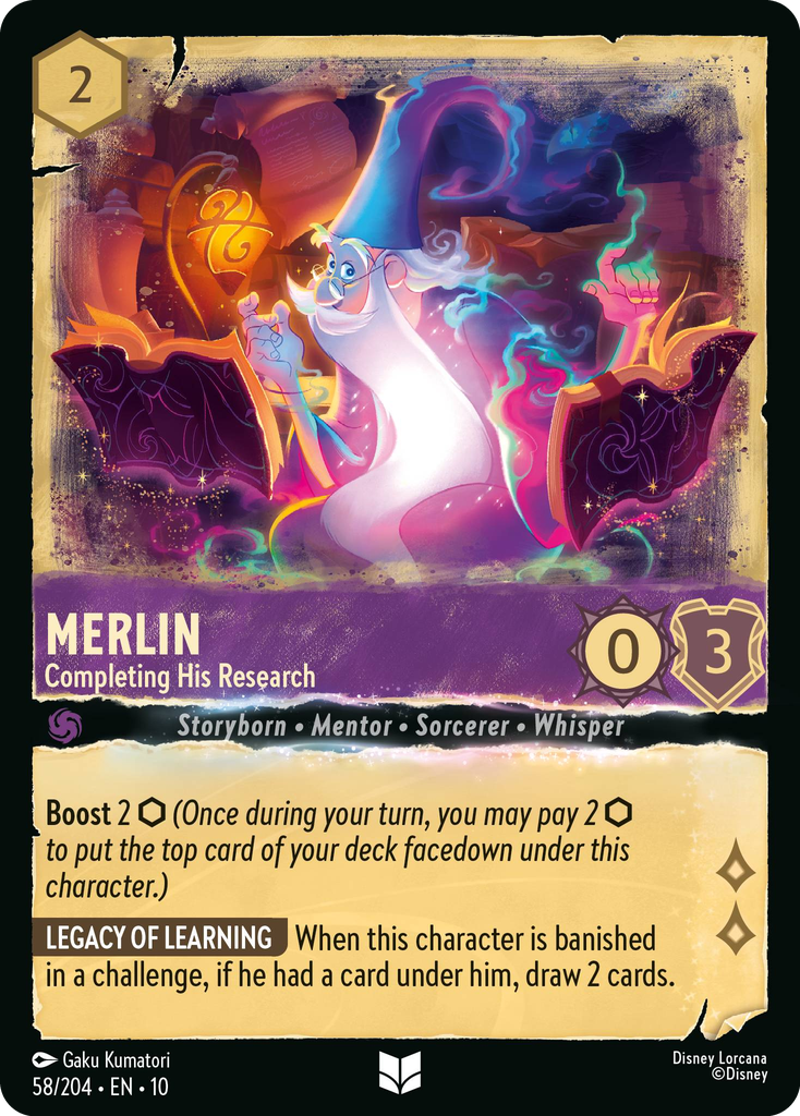 Merlin - Completing His Research (058/204 - Whispers in the Well) Uncommon