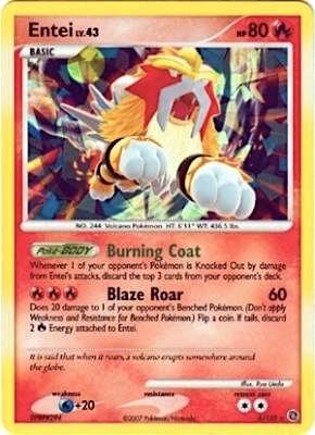 Entei LV. 43  - 4/132 Cracked Ice Holo (MCAP) Promo - Light Play Holofoil