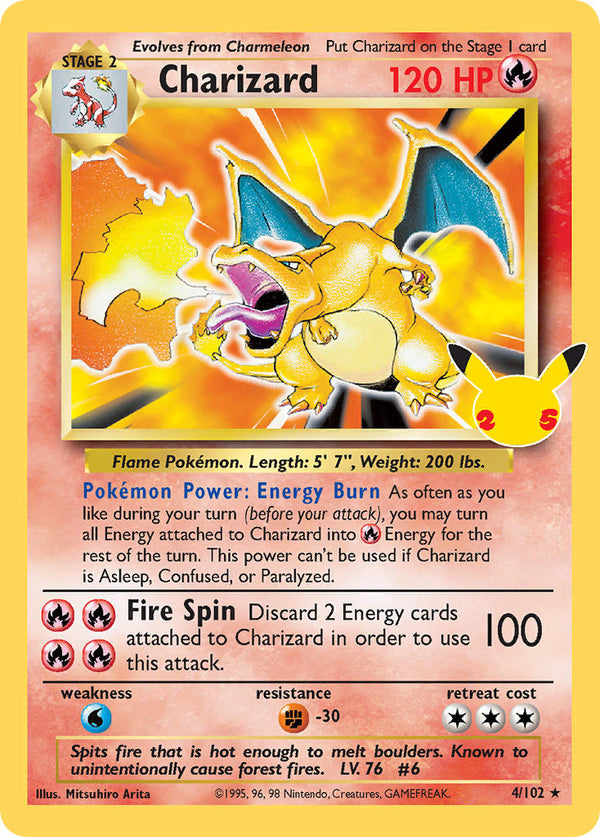 Charizard - 4/102 (CLB:CC) Classic Collection - Near Mint Holofoil