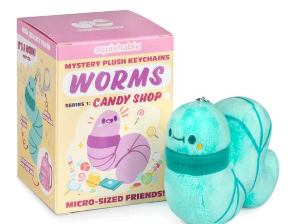 Squishable: Blind Box Keychain - Worms Series 1 Candy Shop