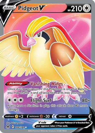 Pidgeot V (Full Art) - 188/196 (SWSH11) Ultra Rare - Near Mint Holofoil