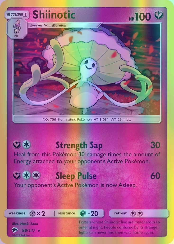 Shiinotic - 098/147 (SM:BUS) Rare - Near Mint Reverse Holofoil