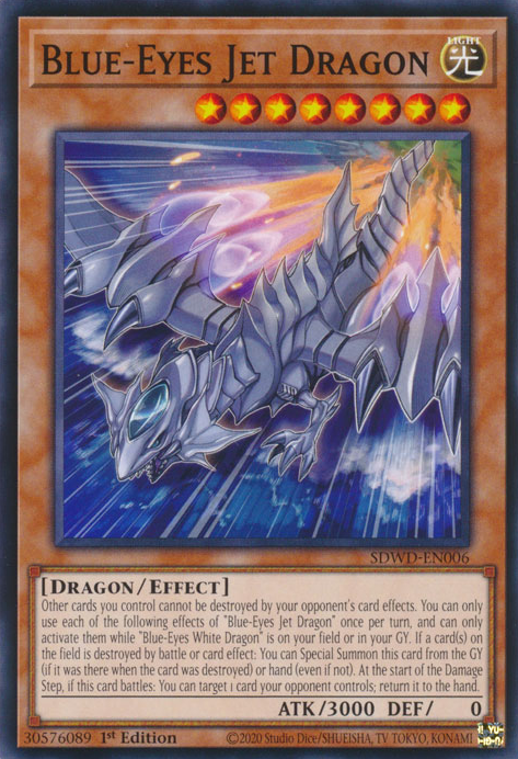 Blue-Eyes Jet Dragon (SDWD-EN006) Common - Near Mint 1st Edition