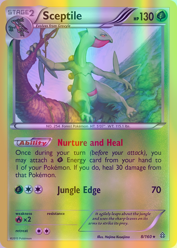 Sceptile - 008/160 (PRC) Rare - Near Mint Reverse Holofoil