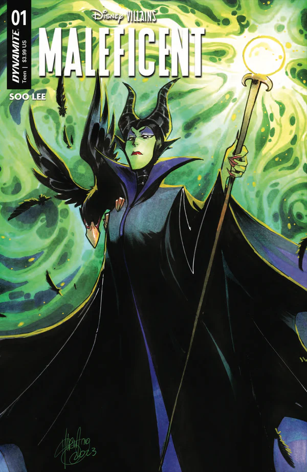 DISNEY VILLAINS MALEFICENT #1 GALAXYCON EXCLUSIVE ANDOLFO VARIANT