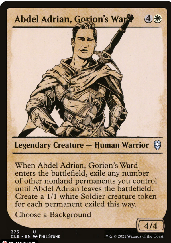 Abdel Adrian, Gorion's Ward [#375 Showcase] (CLB-U-FOIL)