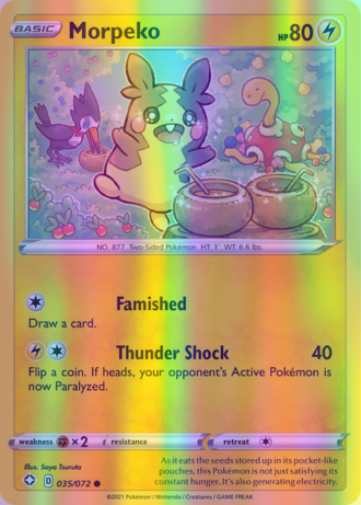 Morpeko (035) - 035/072 (SHF) Common - Near Mint Reverse Holofoil