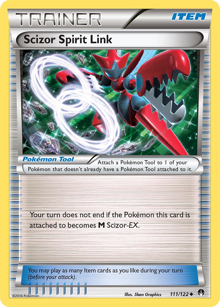 Scizor Spirit Link - 111/122 (BKP) Uncommon - Near Mint