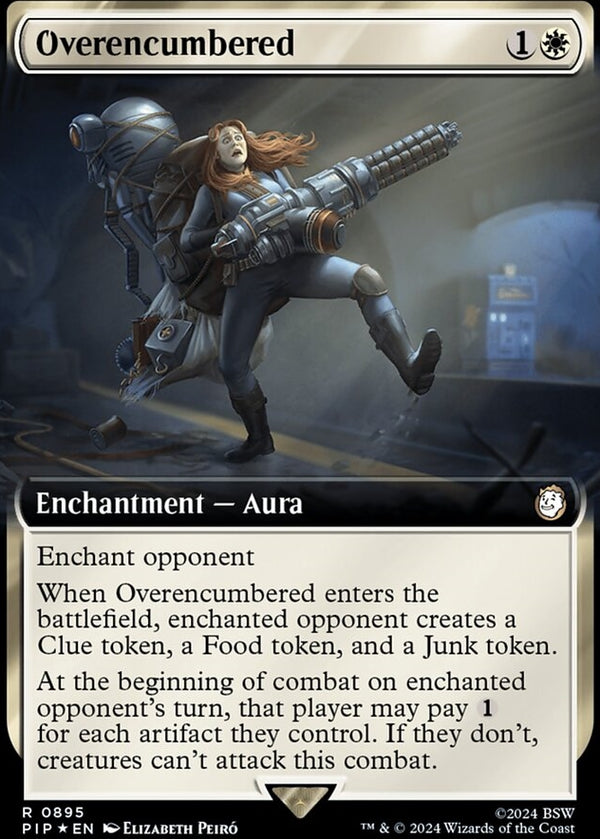 Overencumbered [#0895 Extended Art Surge Foil] (PIP-R)