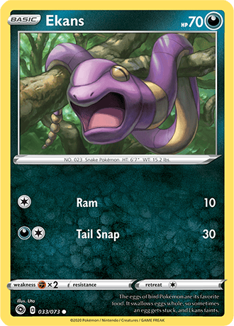 Ekans - 33/73 (CHP) Common - Near Mint