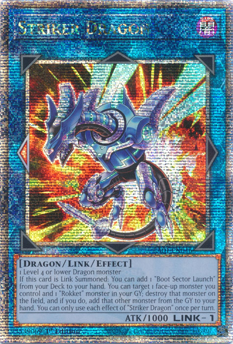 Striker Dragon (RA01-EN046) Quarter Century Secret Rare - Near Mint 1st Edition