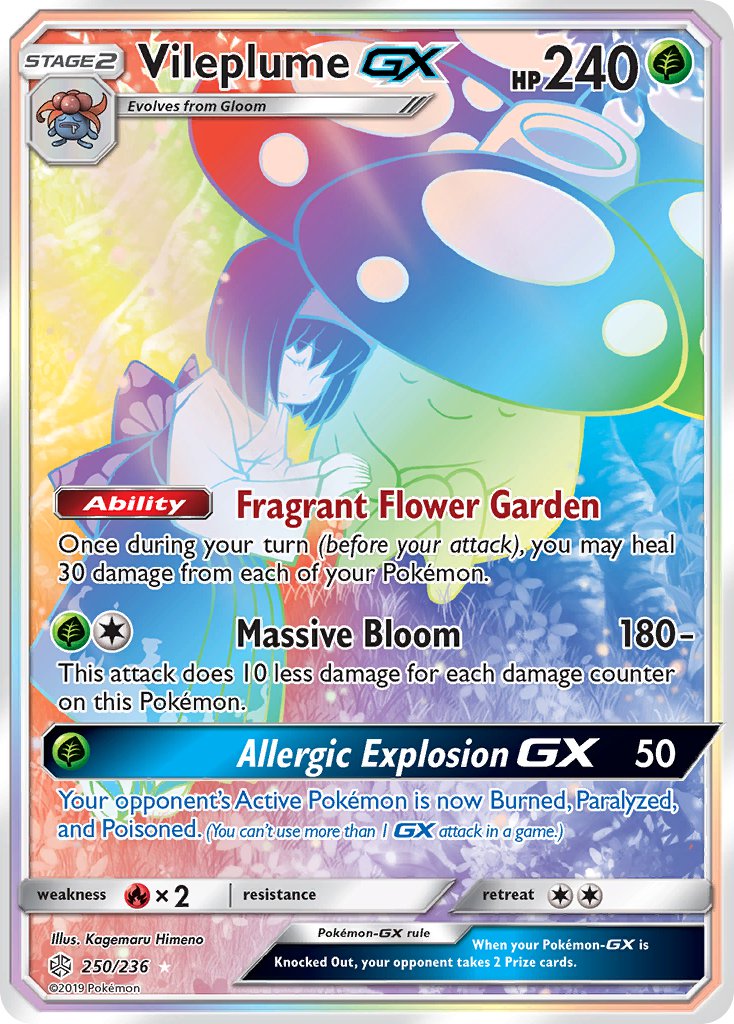 Vileplume GX - 250/236 (CEC) Secret Rare - Near Mint Holofoil