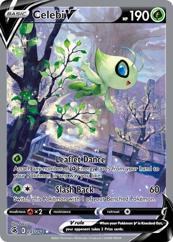 Celebi V (Alternate Full Art) - 245/264 (SWSH08) Ultra Rare - Near Mint Holofoil