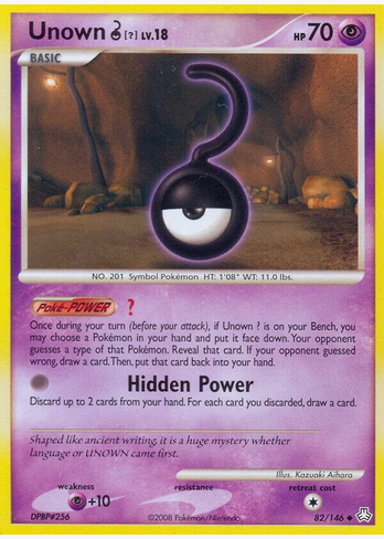 Unown (?) - 82/146 (LA) Uncommon - Damaged