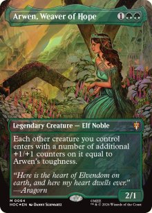 Arwen, Weaver of Hope [ #0064 Borderless Surge Foil ] (HOC-M)