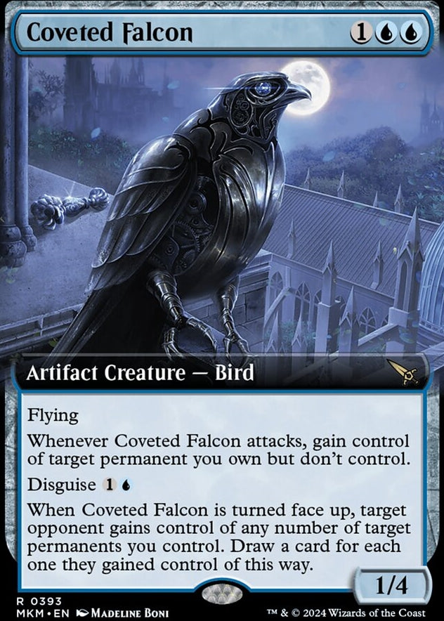 Coveted Falcon [#0393 Extended Art] (MKM-R)
