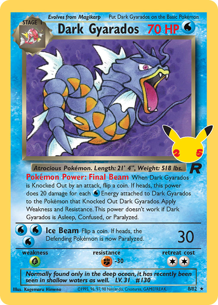 Dark Gyarados - 8/82 (CLB:CC) Classic Collection - Near Mint Holofoil