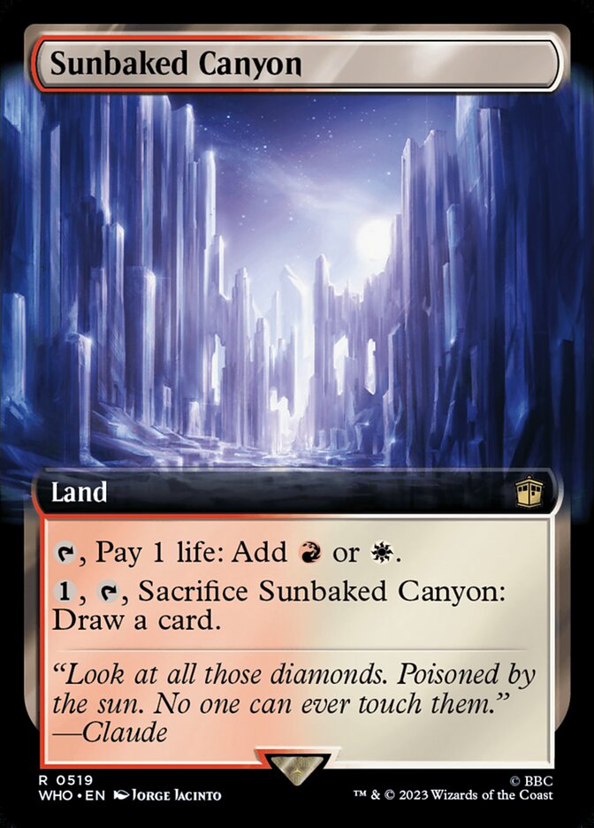 Sunbaked Canyon [#0519 Extended Art Reprint] (WHO-R-FOIL) Moderate Play