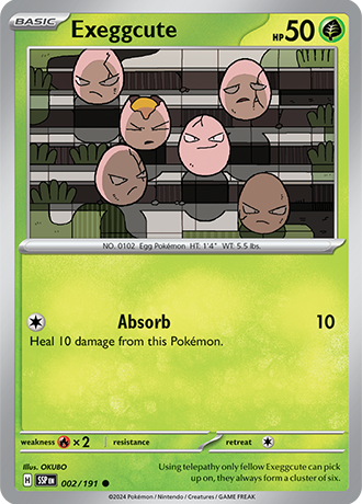 Exeggcute - 002/191 (SSP) Common - Near Mint