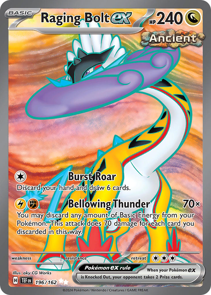 Raging Bolt ex - 196/162 (TEF) Ultra Rare - Near Mint Holofoil