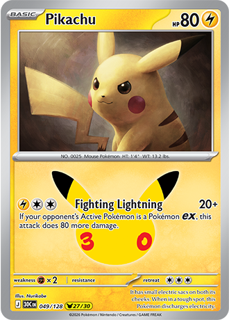 Pikachu - 049/128 (30C) Pikachu Rare