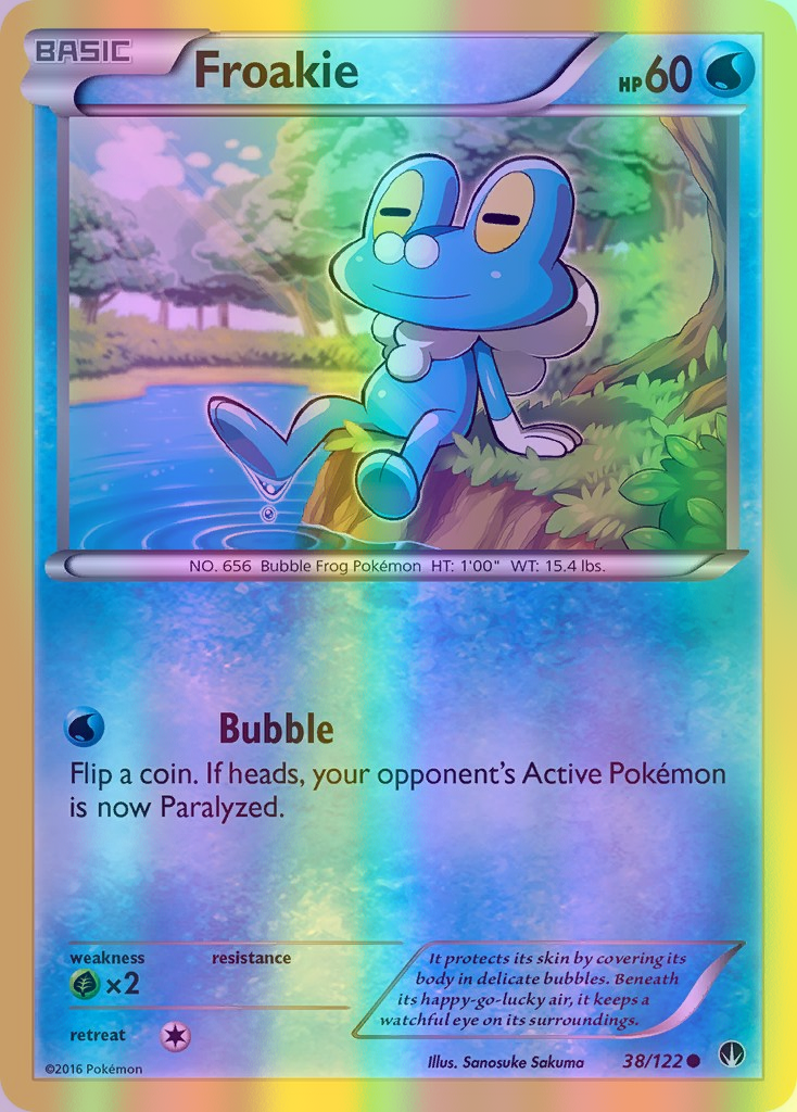 Froakie - 038/122 (BKP) Common - Near Mint Reverse Holofoil