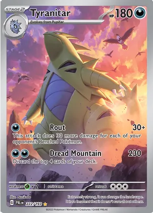 Tyranitar - 222/193 (PAL) Illustration Rare - Near Mint Holofoil